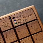 Wireless Natural Wood Computer Keyboard