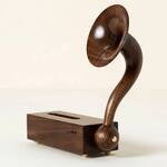 Wooden Acoustic Gramophone Speaker Amplifier for Smartphones