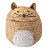 Woven Cat-Shaped Storage Basket / Laundry Hamper