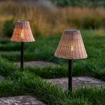 Woven Rattan Solar Pathway Lights