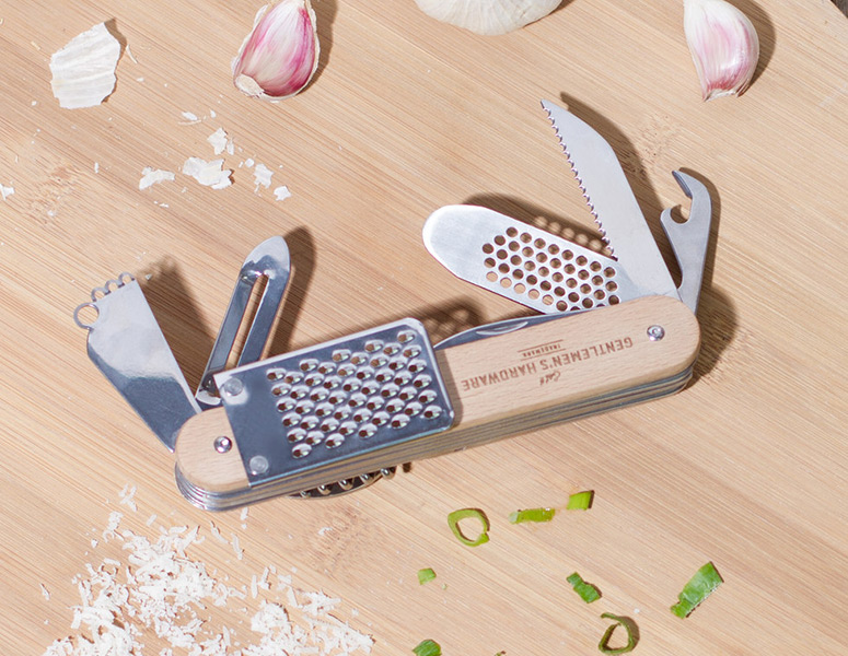 Gentlemen's Hardware 12-in-1 Detachable Kitchen Stainless Steel Multi Tool  with Wood Handles