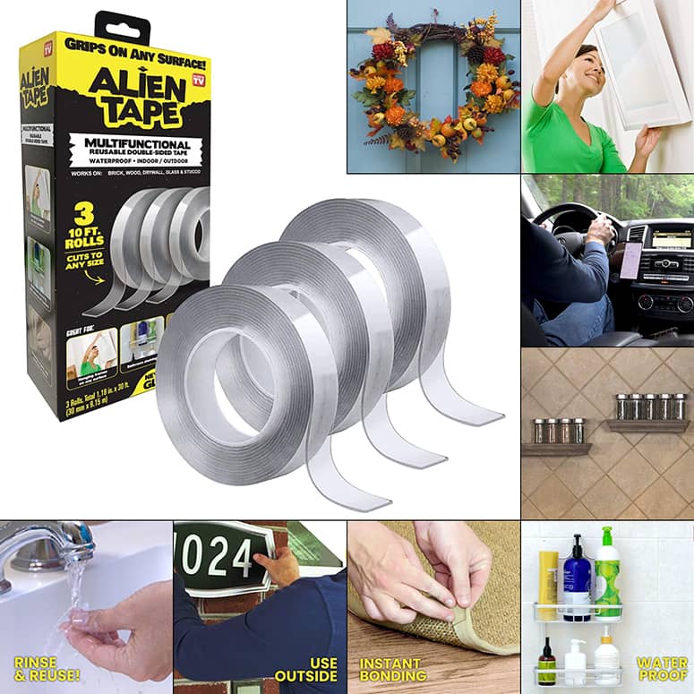 ALIEN TAPE Nano DoubleSided, Reusable, Waterproof, and Removable