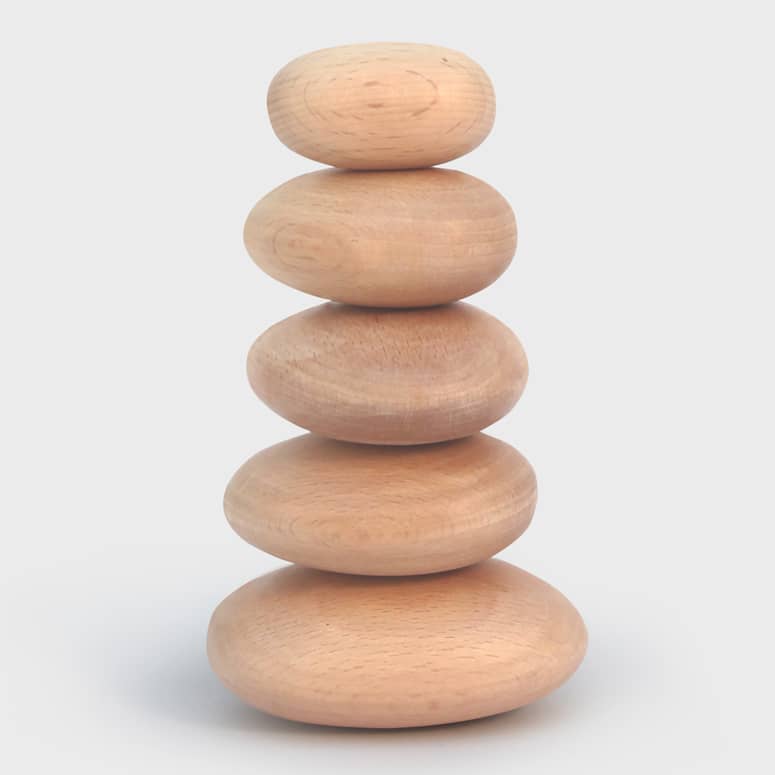 Balance Calming Wooden Stacking Stones The Green Head