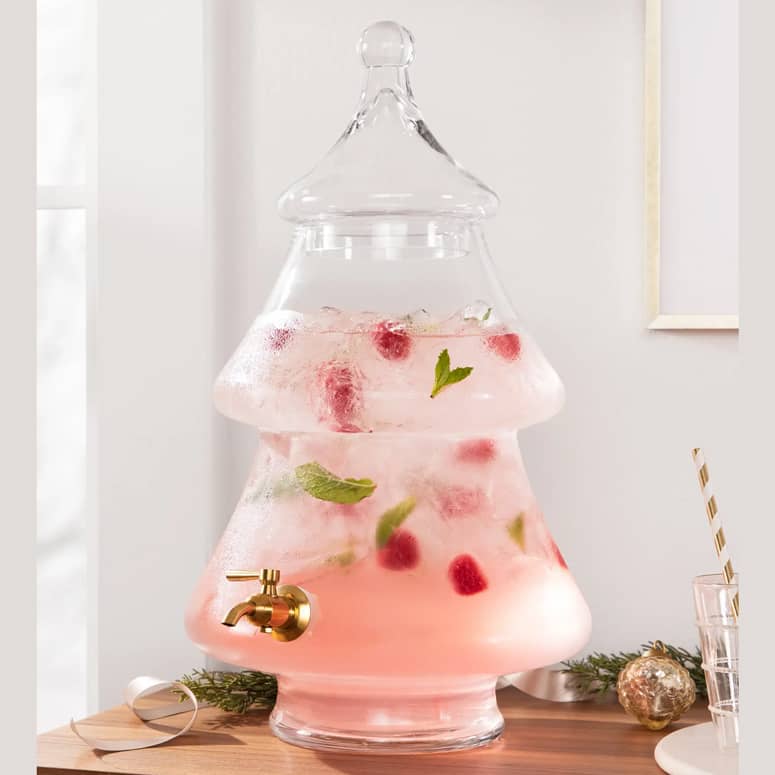 Christmas Tree Glass Drink Dispenser The Green Head