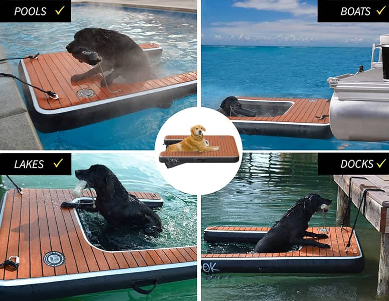 Dog-DOK - Inflatable Floating Dog Water Ramp For Pools, Boats, and ...