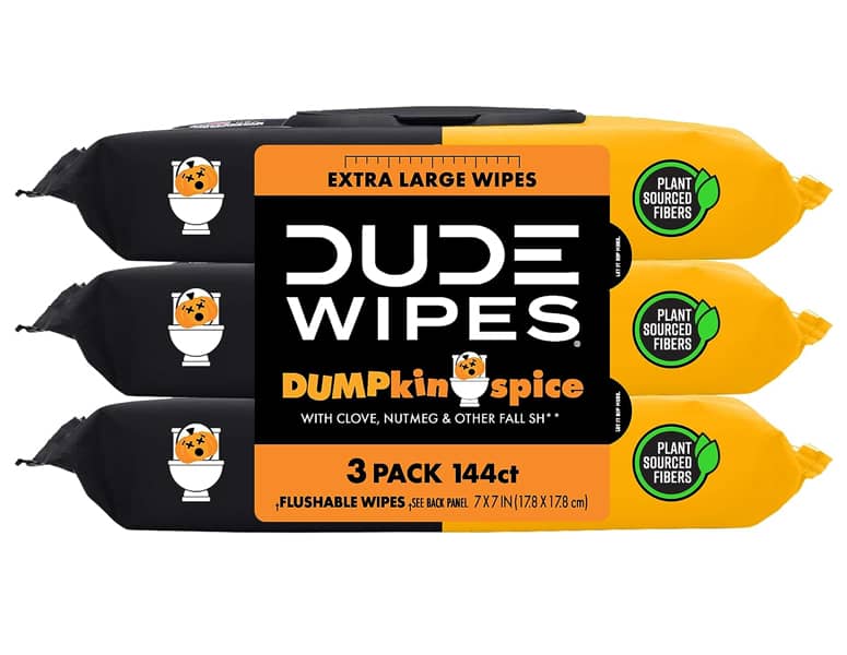 DUDE Wipes Pumpkin Spice Flushable Wipes The Green Head