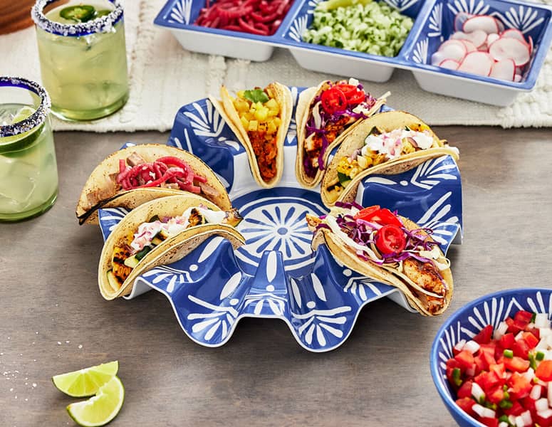 El Mar Outdoor Taco Server Platter The Green Head