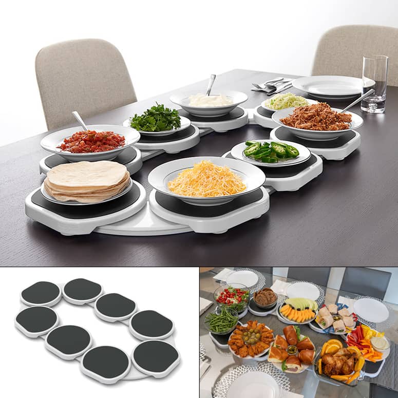 Expandable Lazy Susan for Rectangular Dinner Tables The Green Head