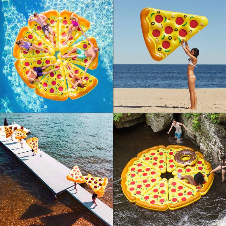 Giant Inflatable Pizza Slice Pool Floats - Combine to Make a Pizza Pie