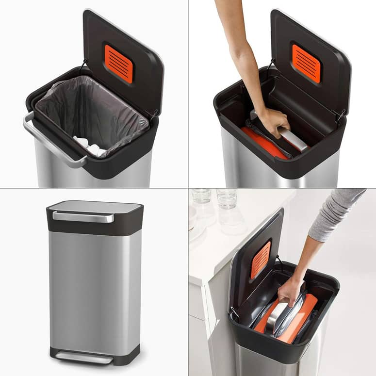 Joseph Joseph Titan Compacting Garbage Can The Green Head