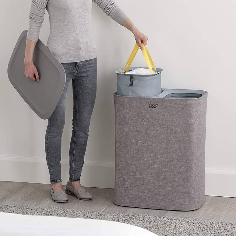 Joseph Joseph Tota Dual Compartment Laundry Separation Hamper The