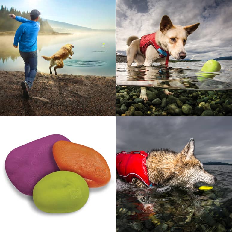 Kurgo Skipping Stones Floating Dog Fetch Toy The Green Head