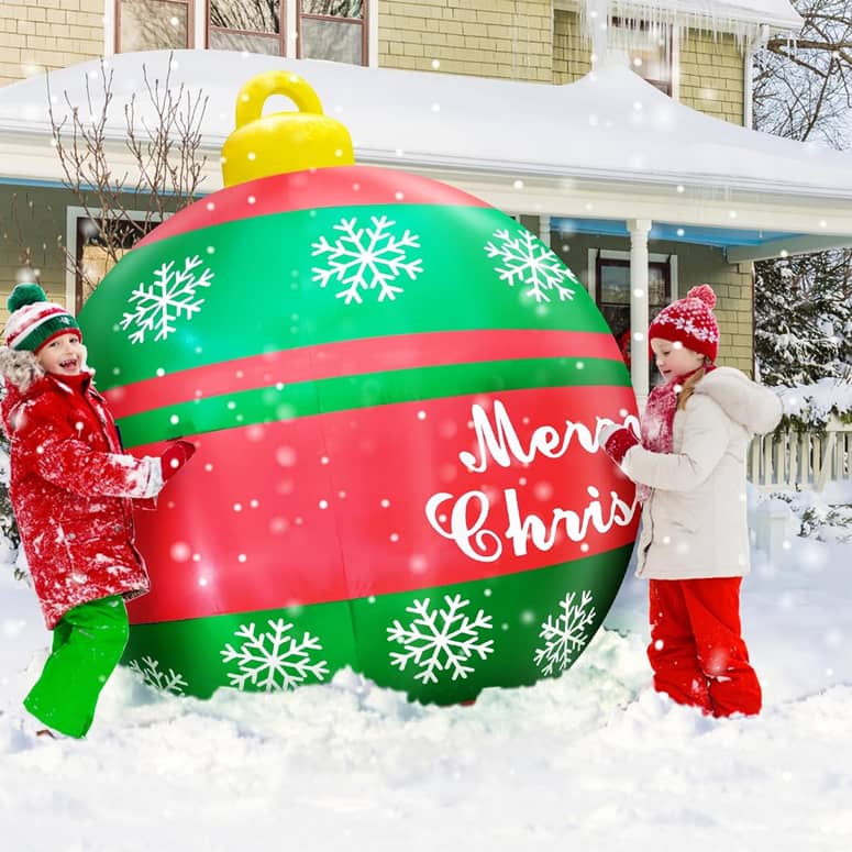 Massive 6 Ft Tall Inflatable Christmas Ornament The Green Head