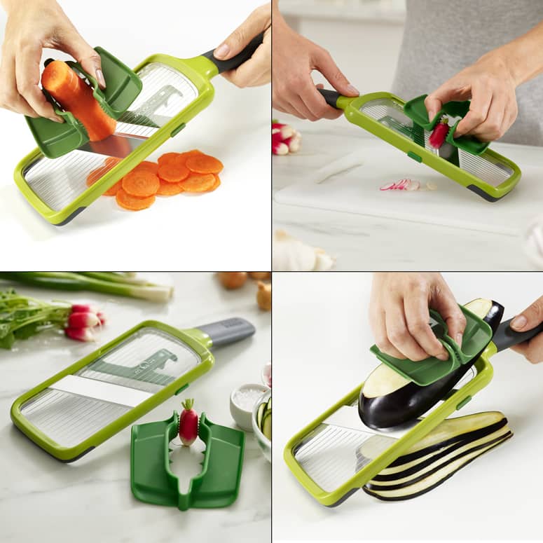 Precision MultiGrip Handheld Mandoline Slicer The Green Head