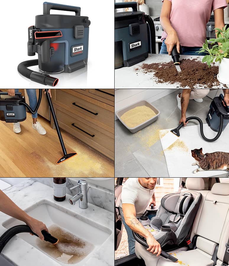 Shark MessMaster Portable Wet / Dry Shop Vacuum The Green Head