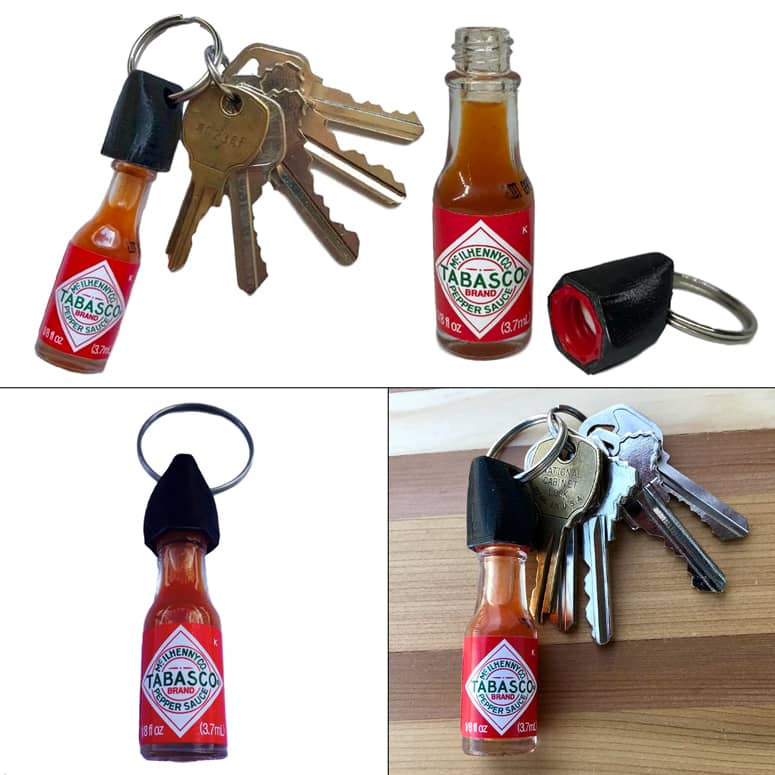 Tabasco Sauce Mini Bottle Keychain Cap The Green Head