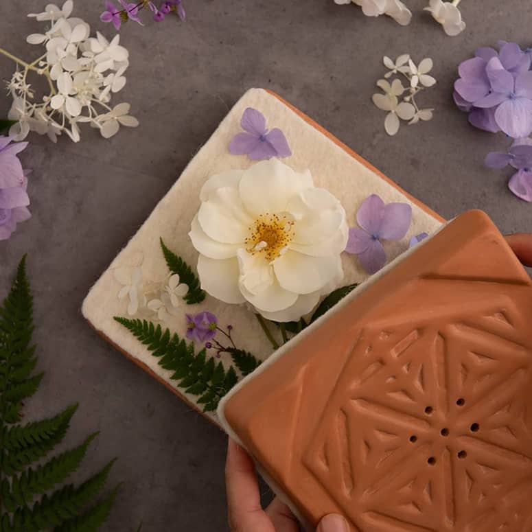 Terra Cotta Microwave Flower Press The Green Head