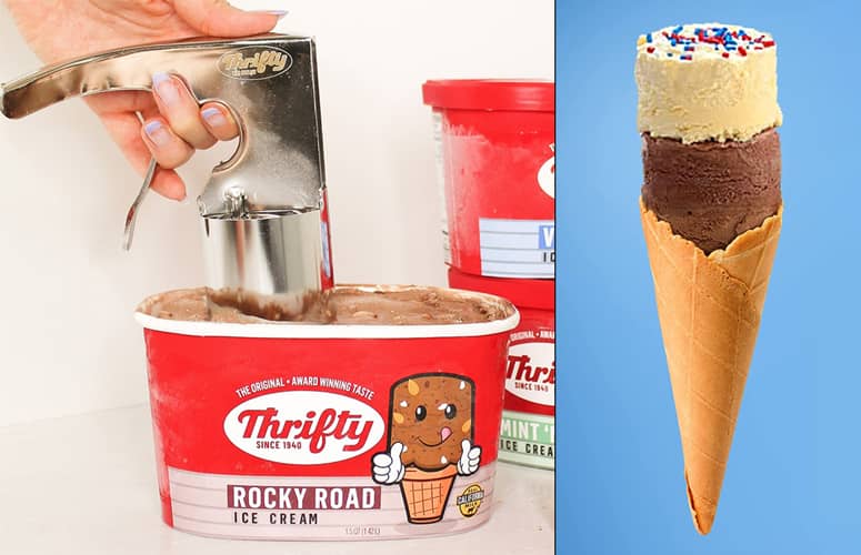 Thrifty Old Time Cylindrical Ice Cream Scooper The Green Head