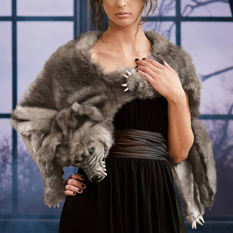 Faux Fur Shoulder Wrap | Truffle | Helen Moore