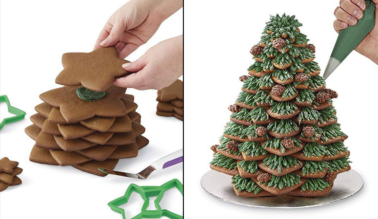 3D Christmas Tree Cookie Cutter Kit