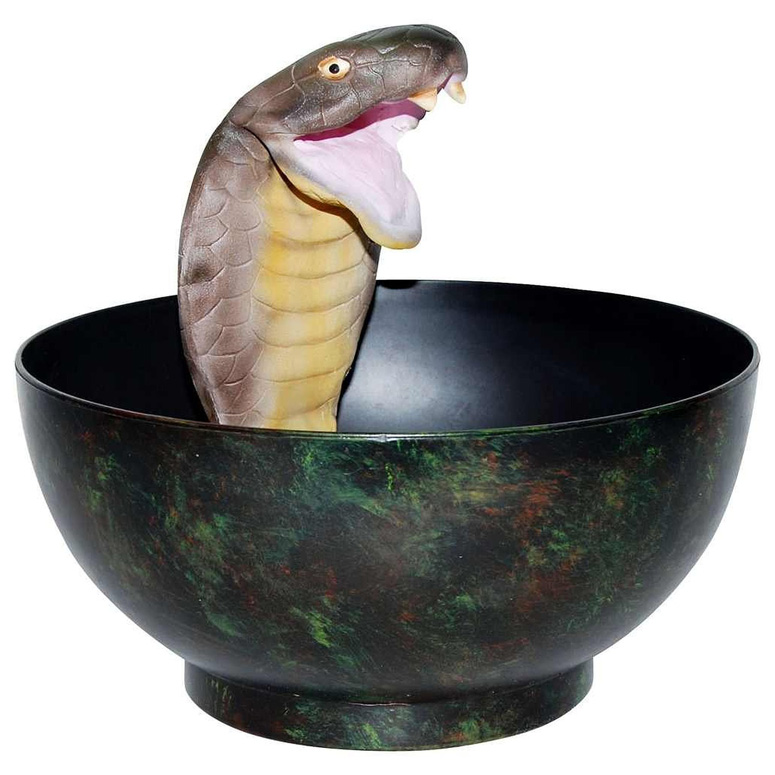 Animated Striking Cobra Halloween Candy Bowl