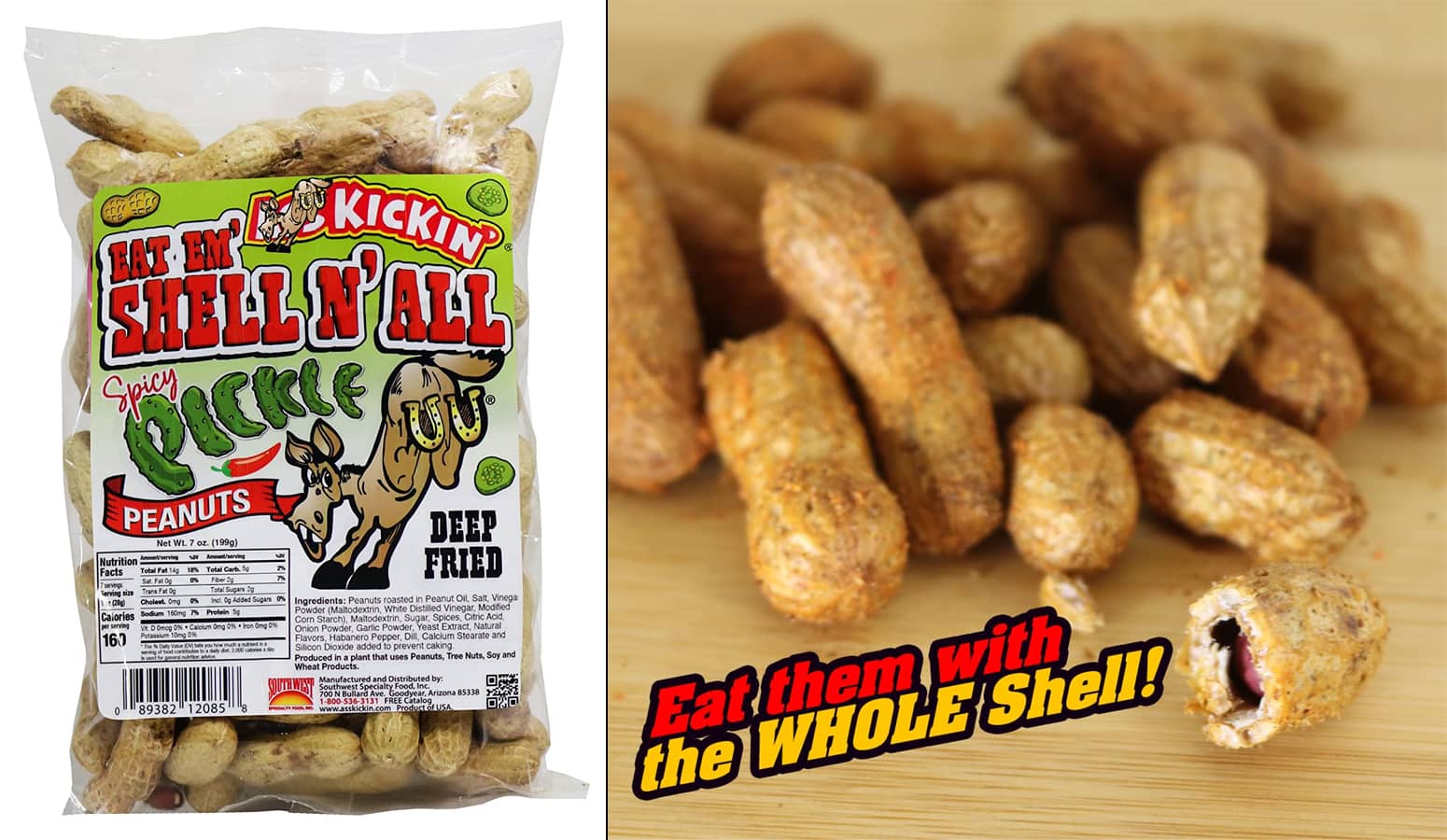 Ass Kickin' Deep-Fried Spicy Pickle Peanuts With Edible Shells