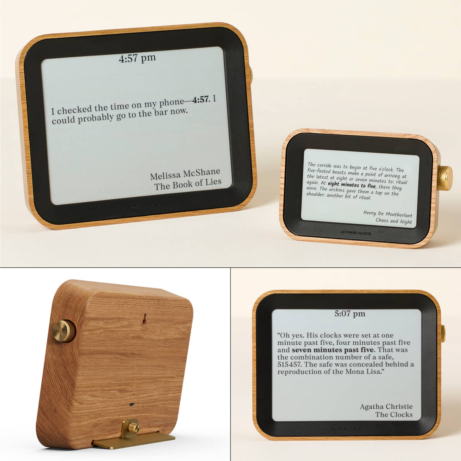 Author Clock - Tells Time Through Classic Literary Quotes