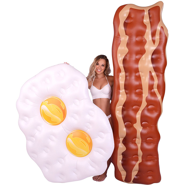 Bacon and Eggs Inflatable Pool Floats