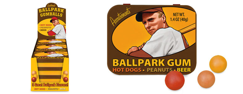 Ballpark Gum - Hot Dogs, Peanuts and Beer Flavored