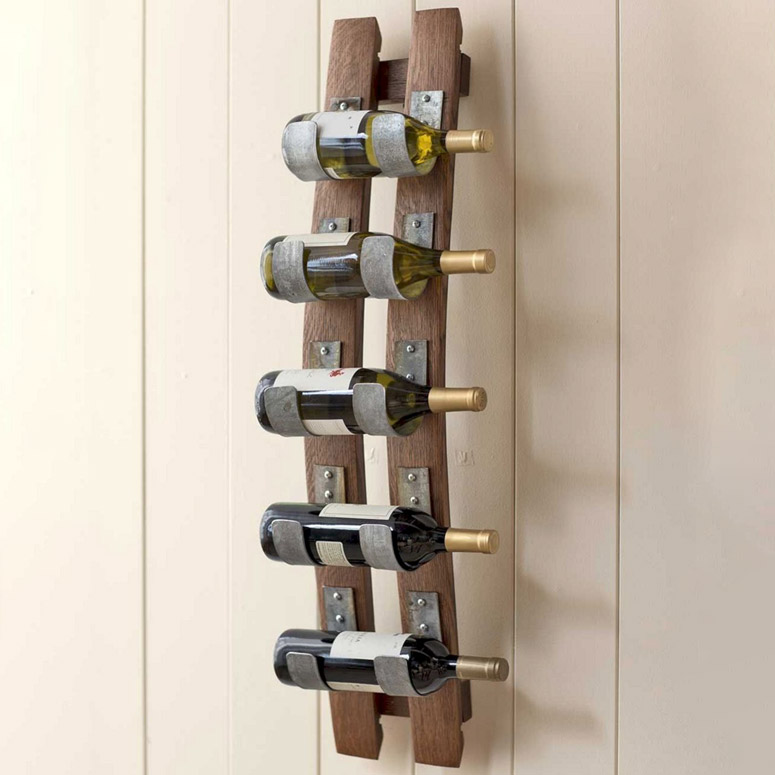 Dcigna Wall Mounted Wine Rack Wooden, Wooden Wine Bottle Holder For Wall