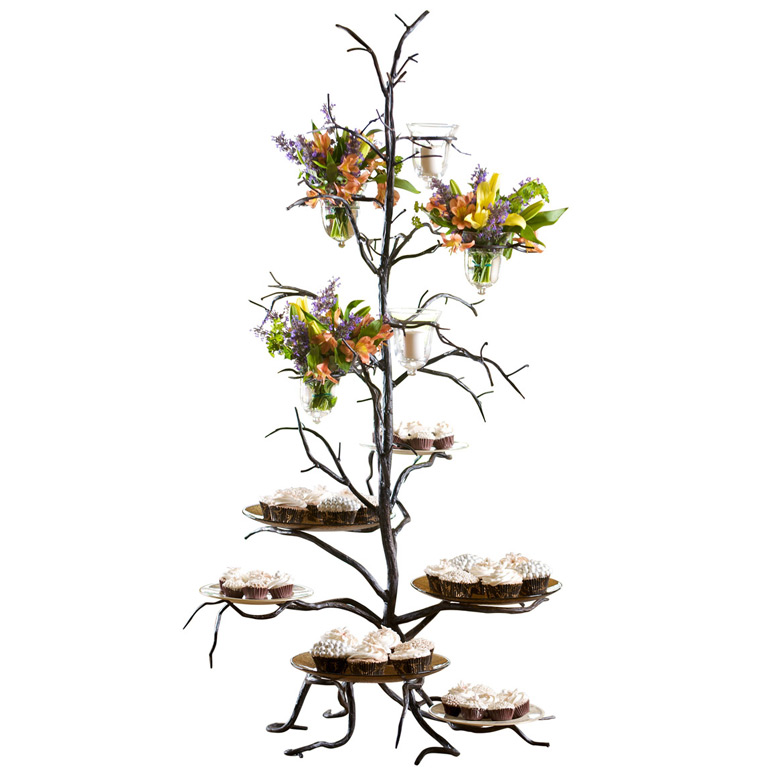 Bella Toscana Rustic Cast Iron Twig Serving Tower