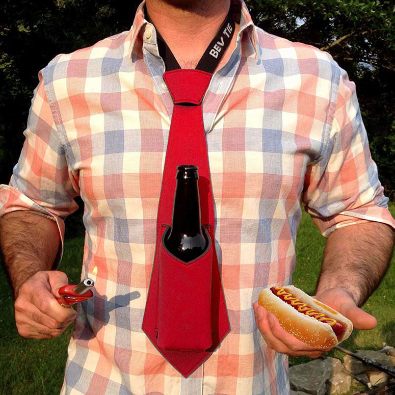 Bev Tie - Hands Free Beer Holding Necktie