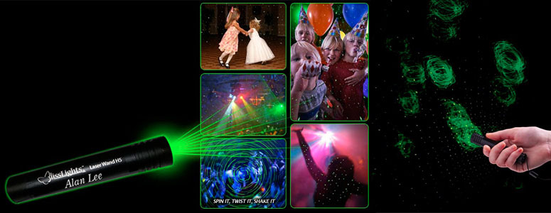 BlissLights Laser Wand - Handheld Party Light