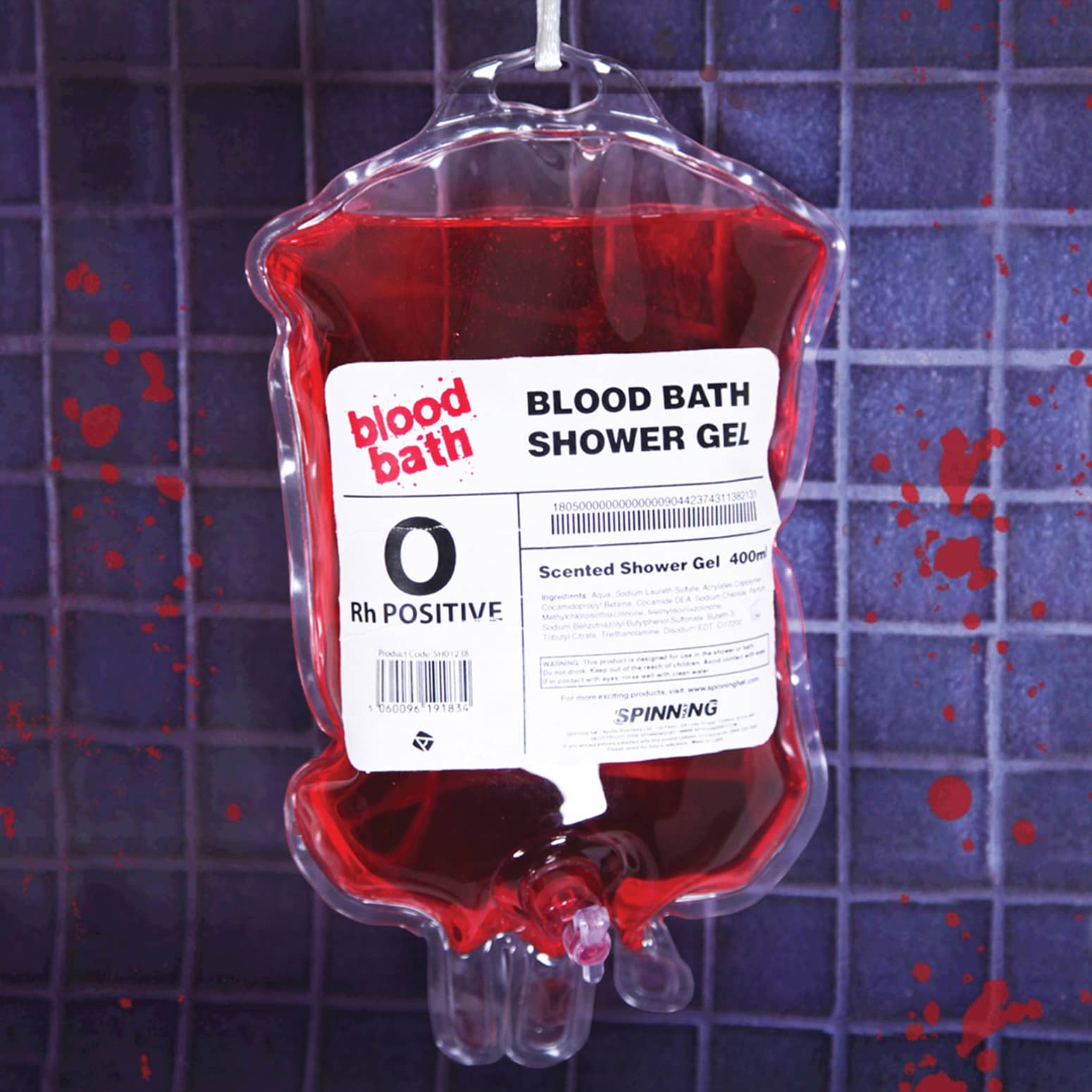 Blood Bath - Realistic Blood Bag Filled With Cherry-Scented Shower Gel