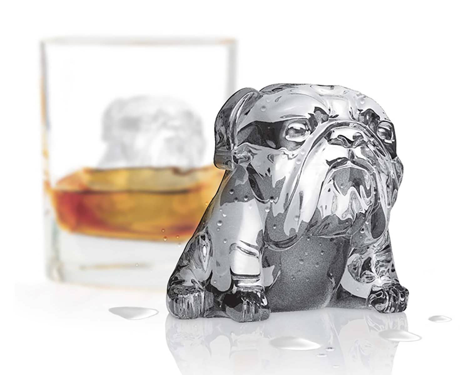 4-Hole Bulldog Ice Molds Fun Shape, Dog Shaped Silicone Ice Cube Tray For  Freeze