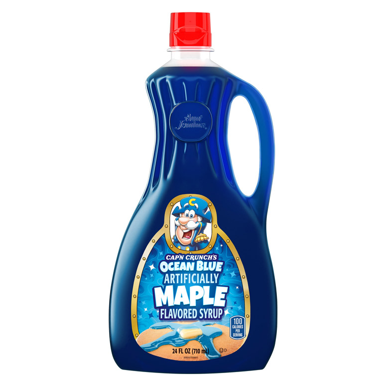 Cap'n Crunch's Ocean Blue Maple Syrup