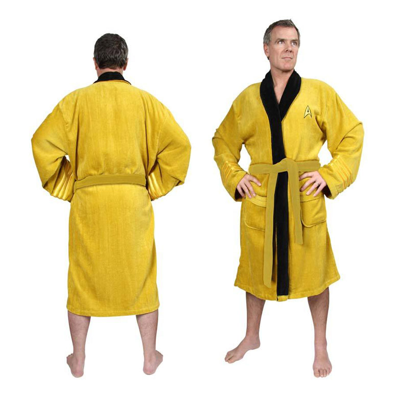 Star Trek Costume TOS Yellow Bath Robe High Quality Cotton Velour Male Bathrobe