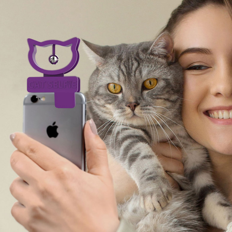 Cat Selfie Hanging Bell Phone Attachment