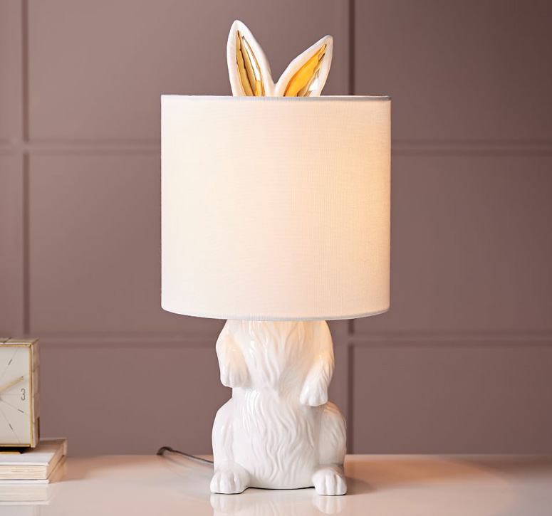 Ceramic Bunny Rabbit Table Lamp