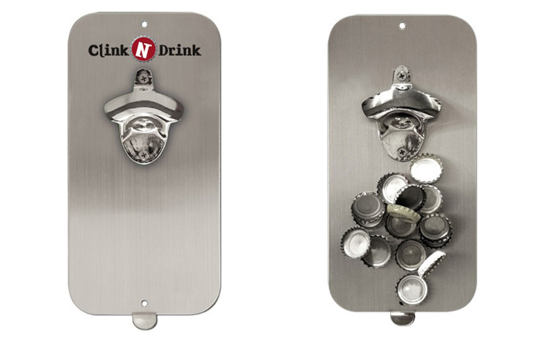 Clink N Drink - Bottle Opener With Magnetic  Cap Catcher