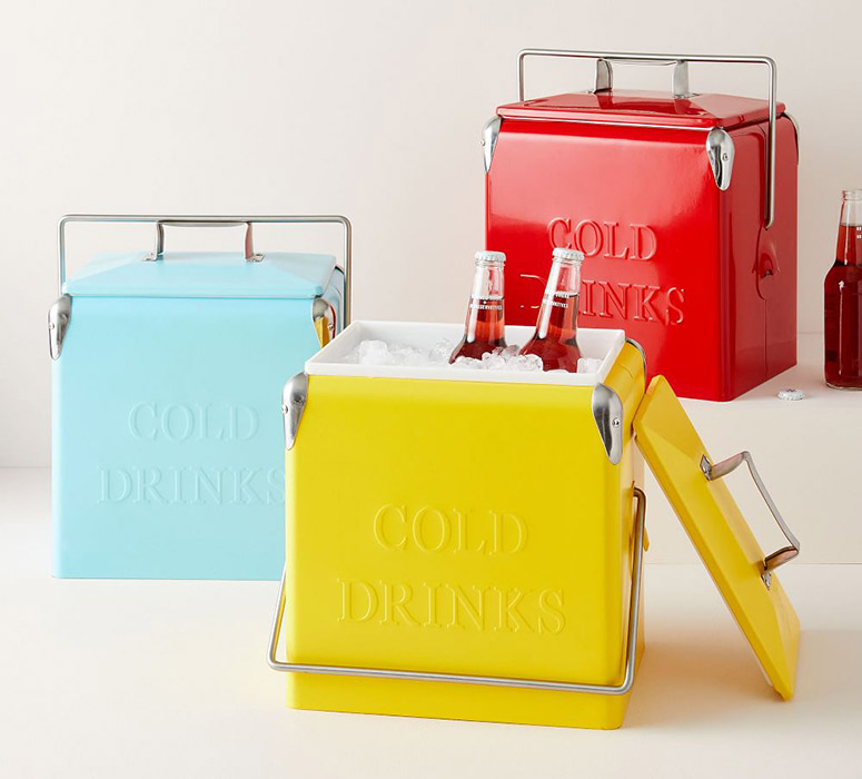 Colorful Vintage-Style Coolers