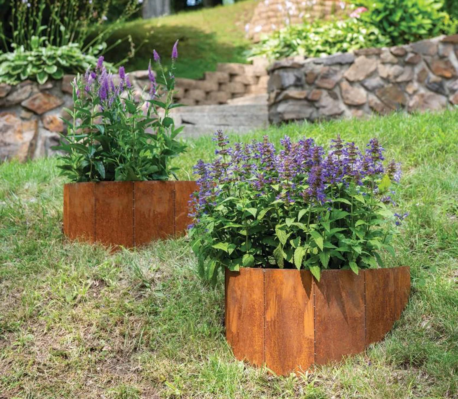 Corten Steel Hillside Planters