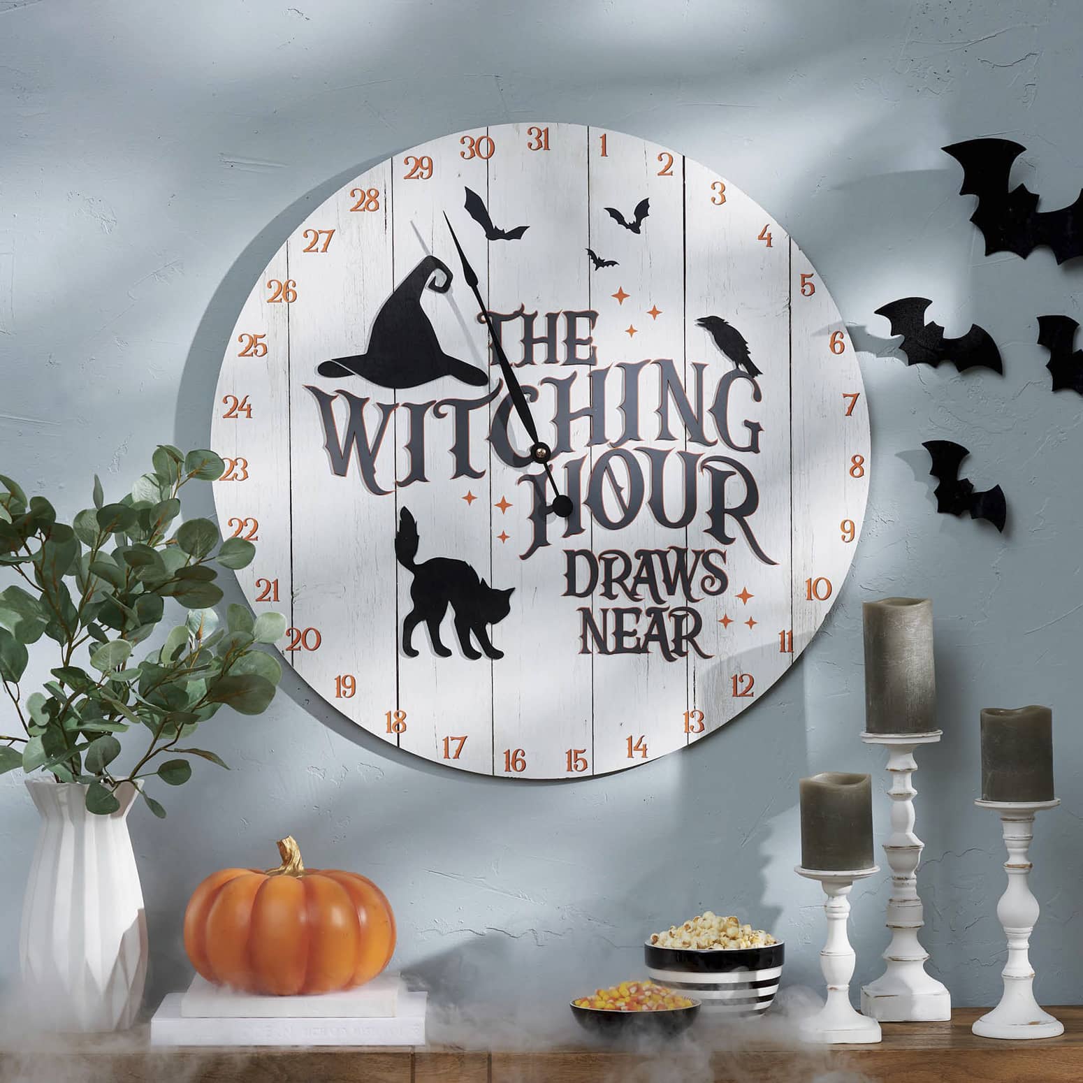 Countdown the Days to Halloween Wall Clock