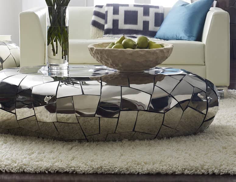 Crazy Cut Stainless Steel Coffee Table - Reflective Like a Mirror