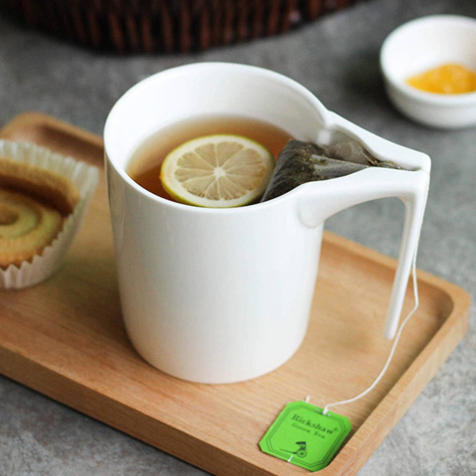 Creative Ceramic Mug with Slotted Tea Bag Holder