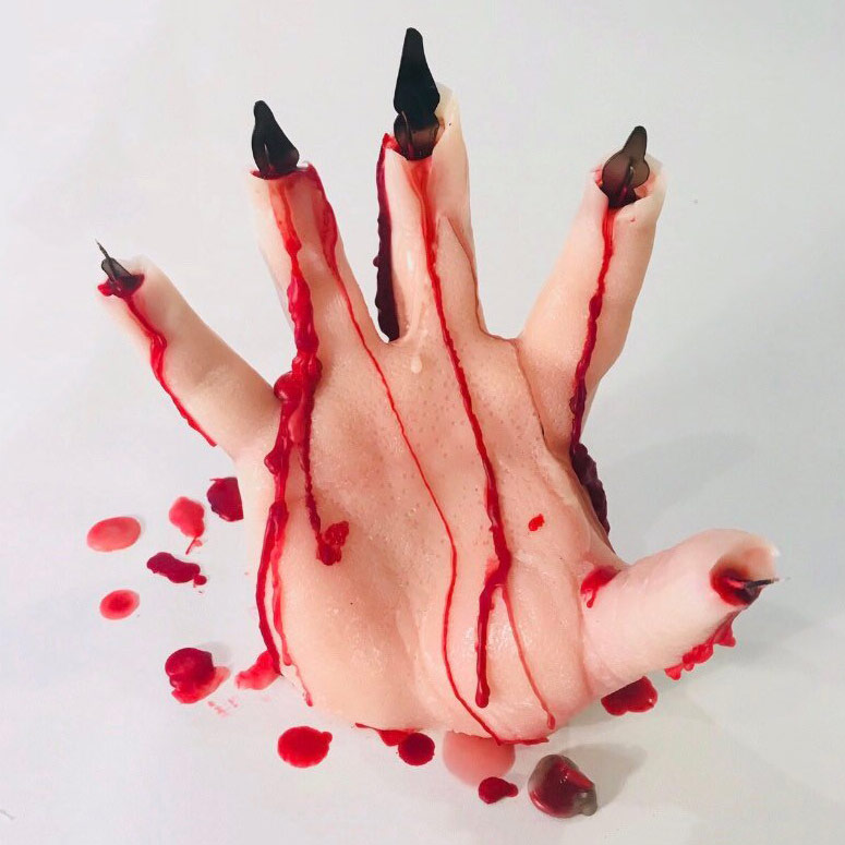 Creepy Bleeding Hand Candles