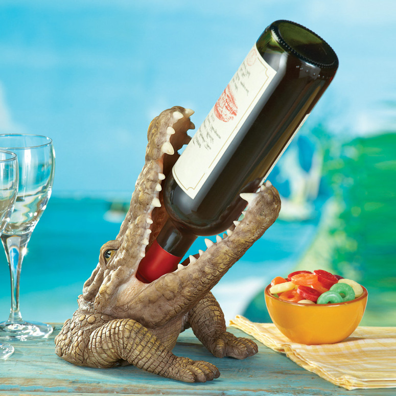 Crocodile Wine Bottle Holder
