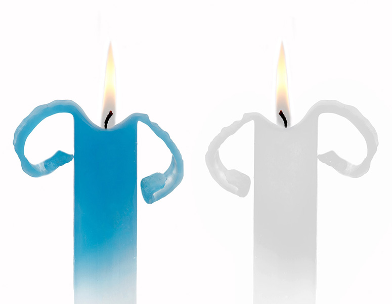 Curling Taper Candles