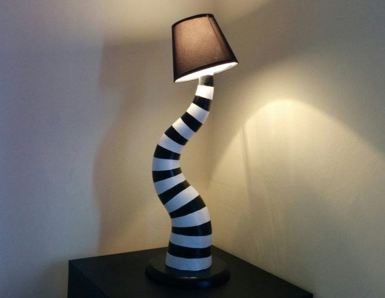 Curvy Beetlejuice-ish Table Lamp