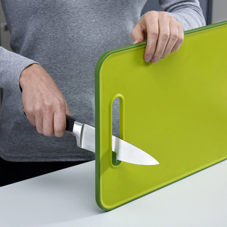 Cutting Board With Built-In Knife Sharpener